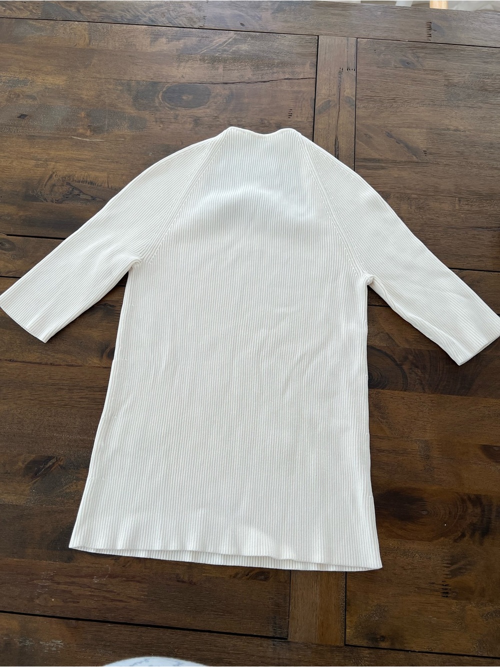 Boss Cream Ribbed Square-Neck Tunic - Picture 7 of 11